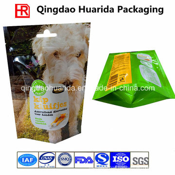 Plastic Bottom Gusset Packing Bag with Zipper for Dog Food